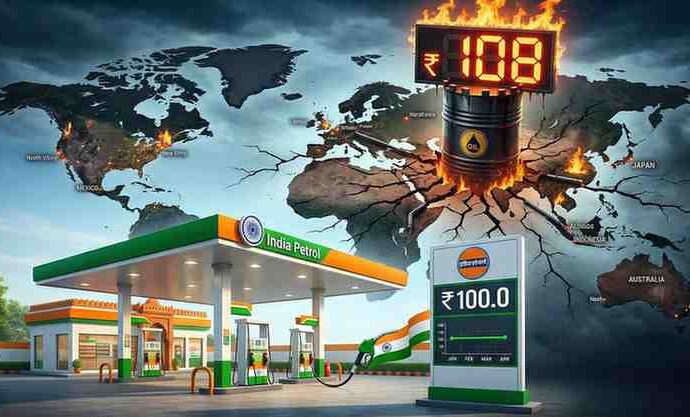 Global Energy Shock: Why Indian Petrol Prices Stay Flat as Crude Hits $108