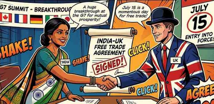 India-UK Free Trade Agreement Set to Enter Into Force on July 15 Following G7 Breakthrough