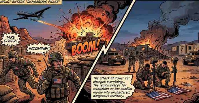 MIDDLE EAST CRISIS ESCALATES: TWO US SOLDIERS KILLED IN JORDAN DRONE STRIKE AS CONFLICT ENTERS “DANGEROUS PHASE”