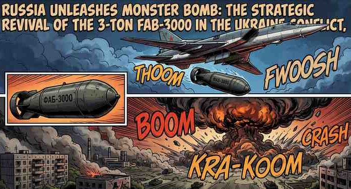 RUSSIA UNLEASHES MONSTER BOMB: THE STRATEGIC REVIVAL OF THE 3-TON FAB-3000 IN THE UKRAINE CONFLICT